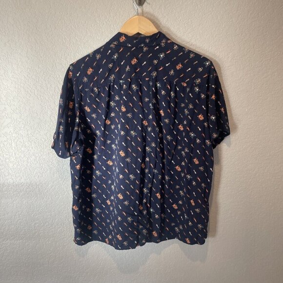 Goodfellow & Co Men XL Button Down Shirt Pool Party Swim Novelty Print Shirt - Picture 6 of 8